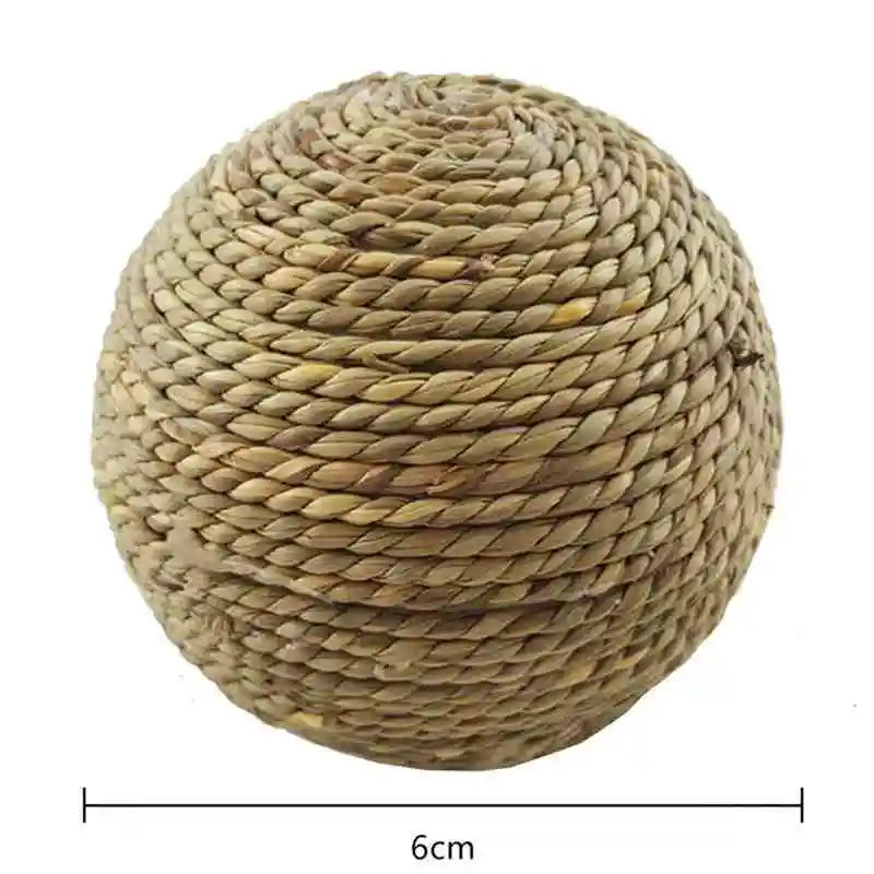 6/10cm Pet Chew Toy Natural Grass Ball For Rabbits / Hamsters / Guinea Pigs