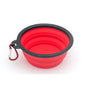 Folding Portable Silicone Cat / Dog Feeder Bowl 2 In 1 Pet Dispenser