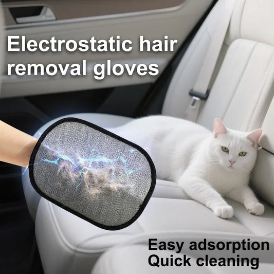 Pet Grooming Gloves Static Dedusting Brush Pet Hair Remover