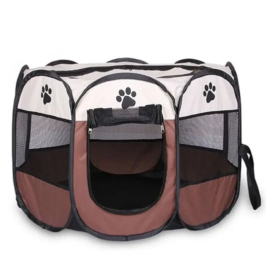 Portable Foldable Pet Tent Octagonal Puppy shelter - For use indoors and outdoors