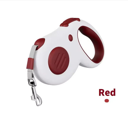 Dog leash with one-button brake / automatic retractable leash