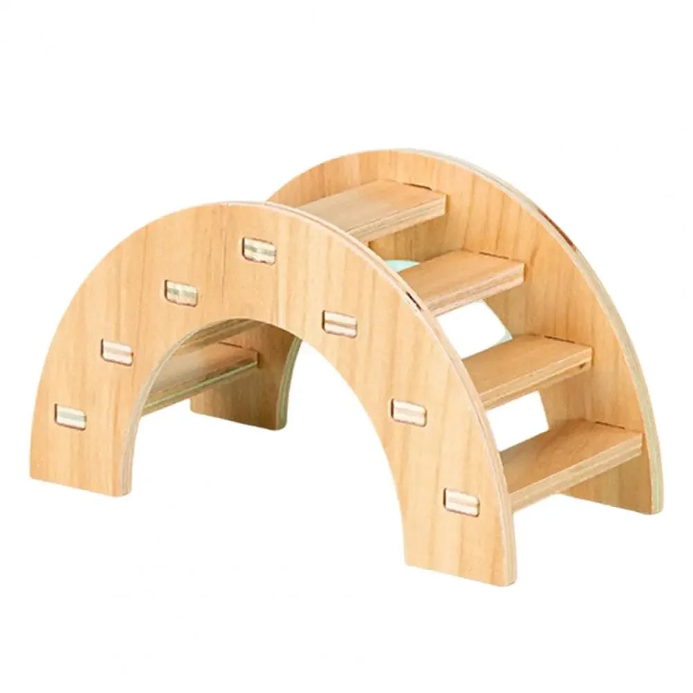 Pet Hamster Toys Wooden Bridge Seesaw Swing Toys