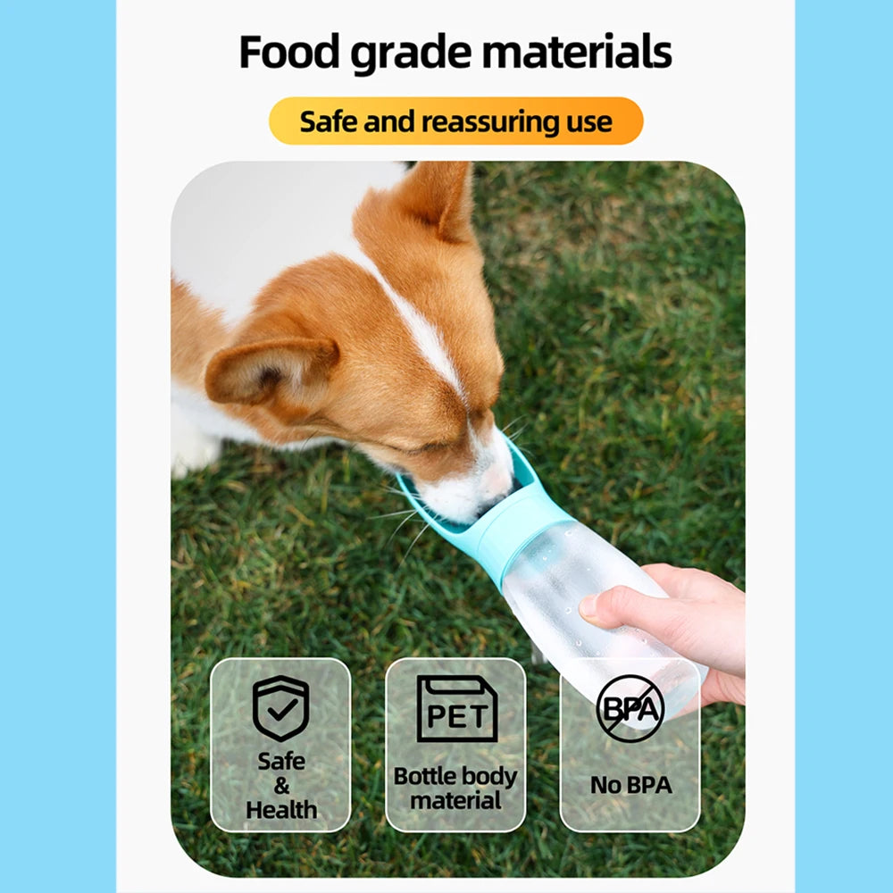 500ml Big Dog Water Bottle Portable Drinking Bowl for Small / Medium Dogs