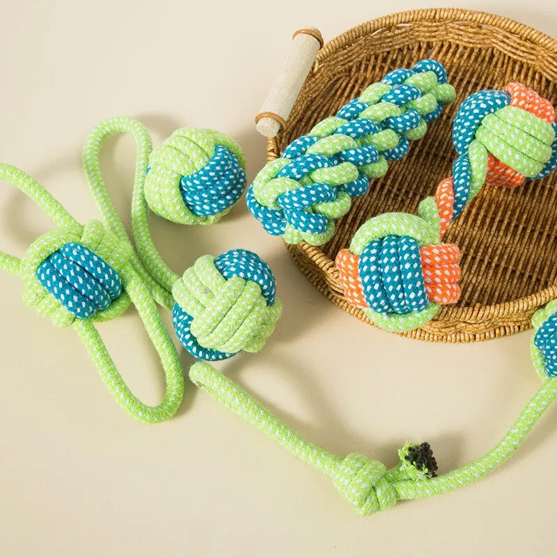 4pcs/7pcs Dog Chew Toy Bite Resistant Rope Knot