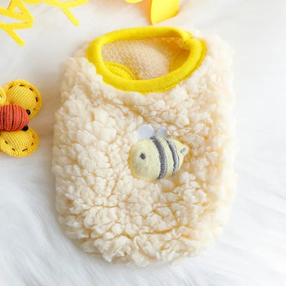 Winter Bunny Kitten Sweater Clothes Warm Velvet for Small Animals