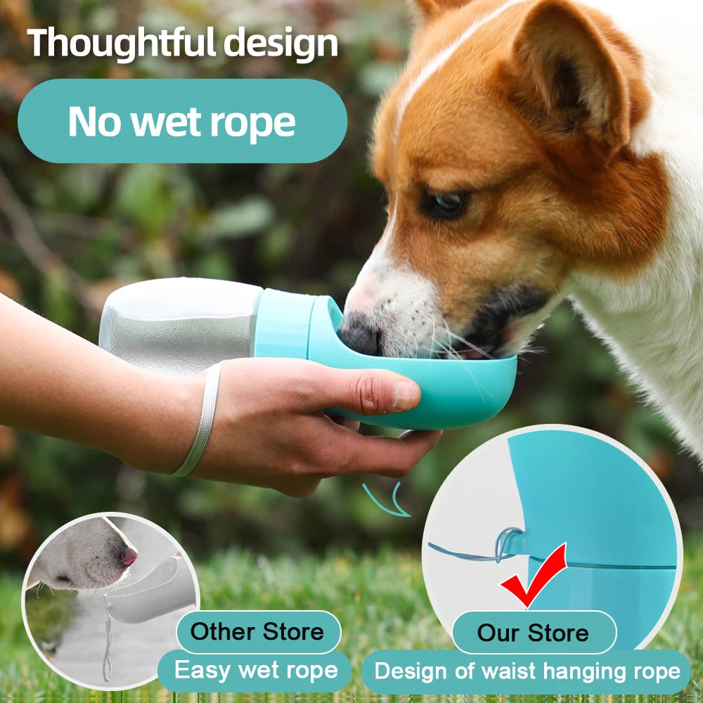 500ml Big Dog Water Bottle Portable Drinking Bowl for Small / Medium Dogs