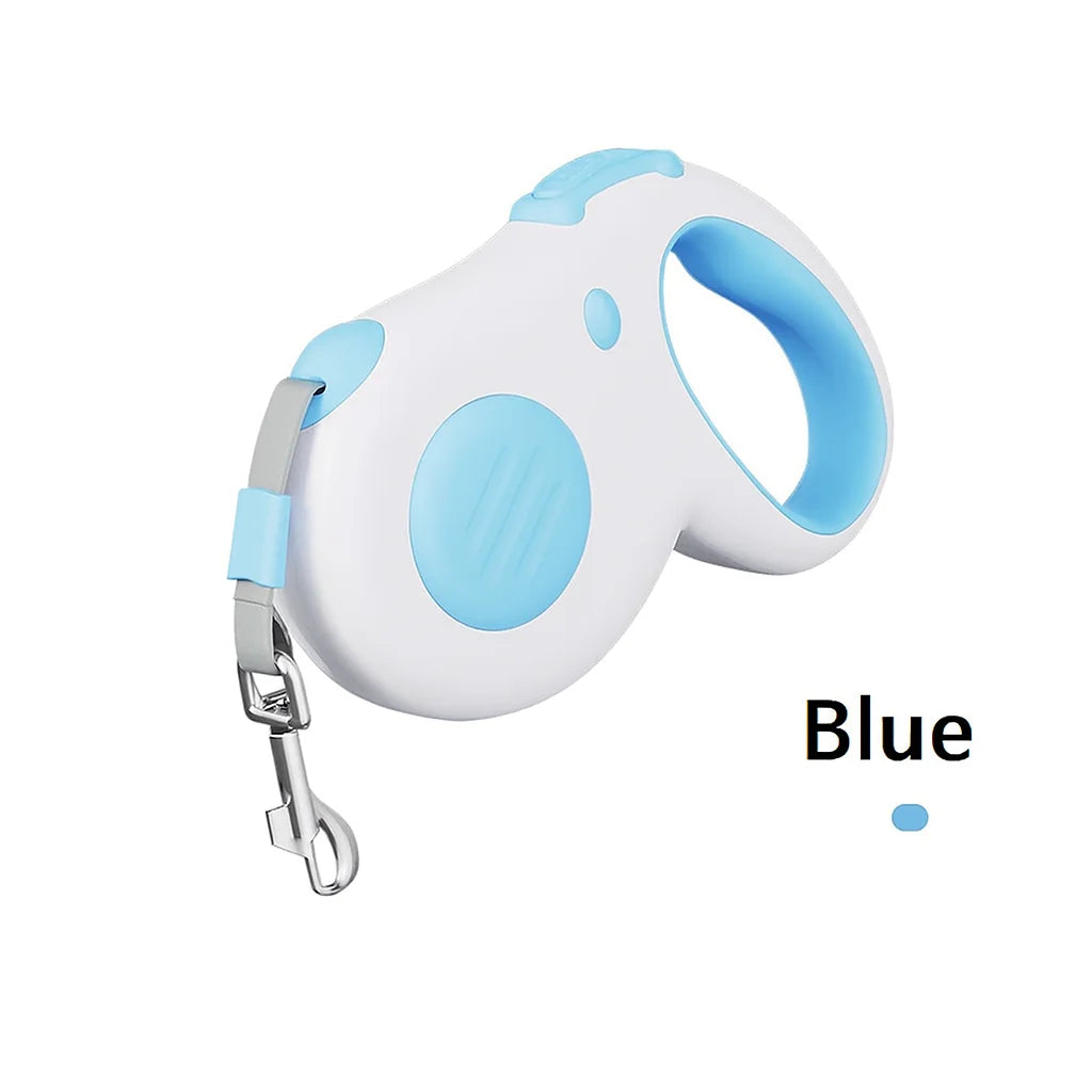 Dog leash with one-button brake / automatic retractable leash