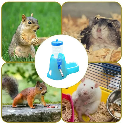 Hamster Water Feeder Small Animal Automatic Dispenser Drinking Water Bottle Bowls Dish with Food Container