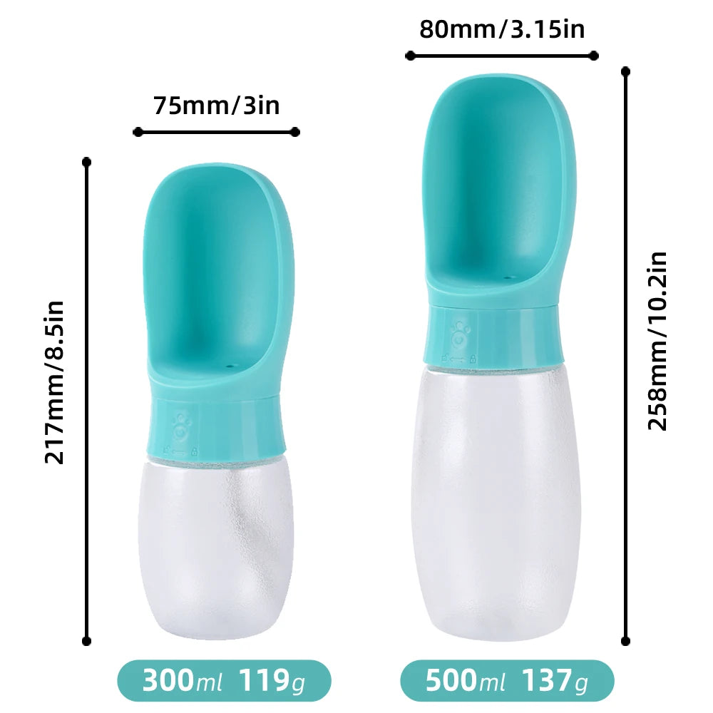 500ml Big Dog Water Bottle Portable Drinking Bowl for Small / Medium Dogs