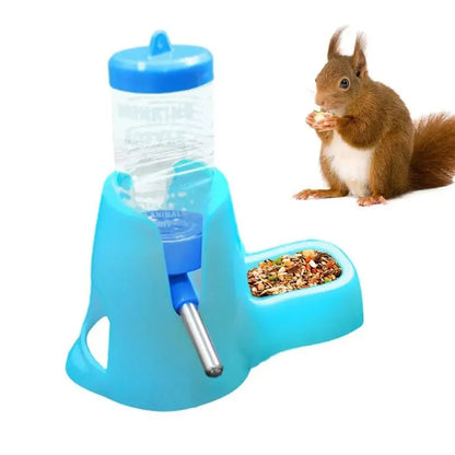 Hamster Water Feeder Small Animal Automatic Dispenser Drinking Water Bottle Bowls Dish with Food Container