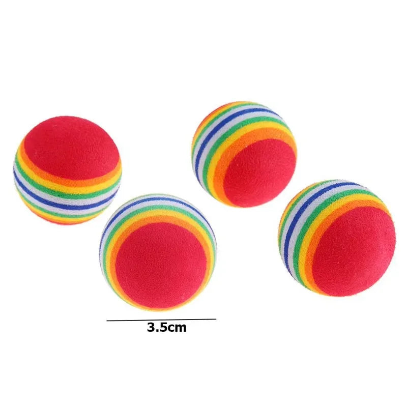 Multi-Pack Rubber Rainbow Balls