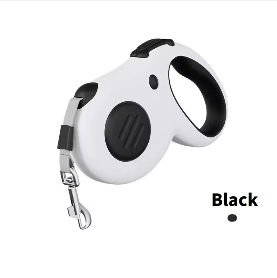 Dog leash with one-button brake / automatic retractable leash